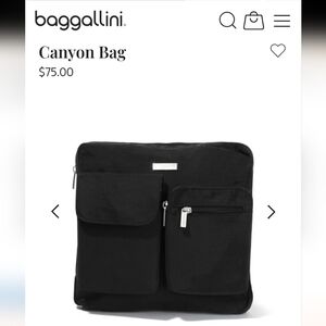 Baggallini Canyon Bag Crossbody Style Black With Sand Lining